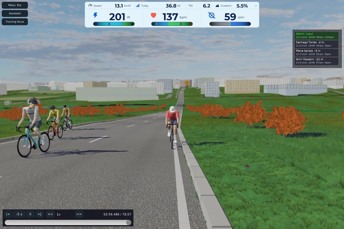 Riders overtaking